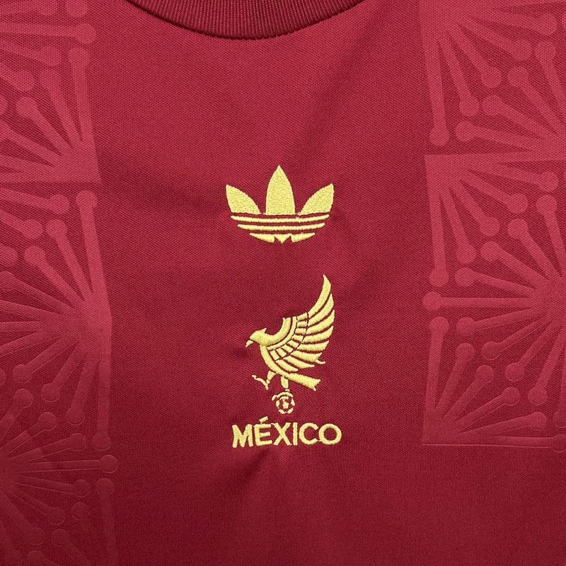 Mexico 2025/26 Gold- Red Kids Kit 1:1 Thai Quality - Image 6