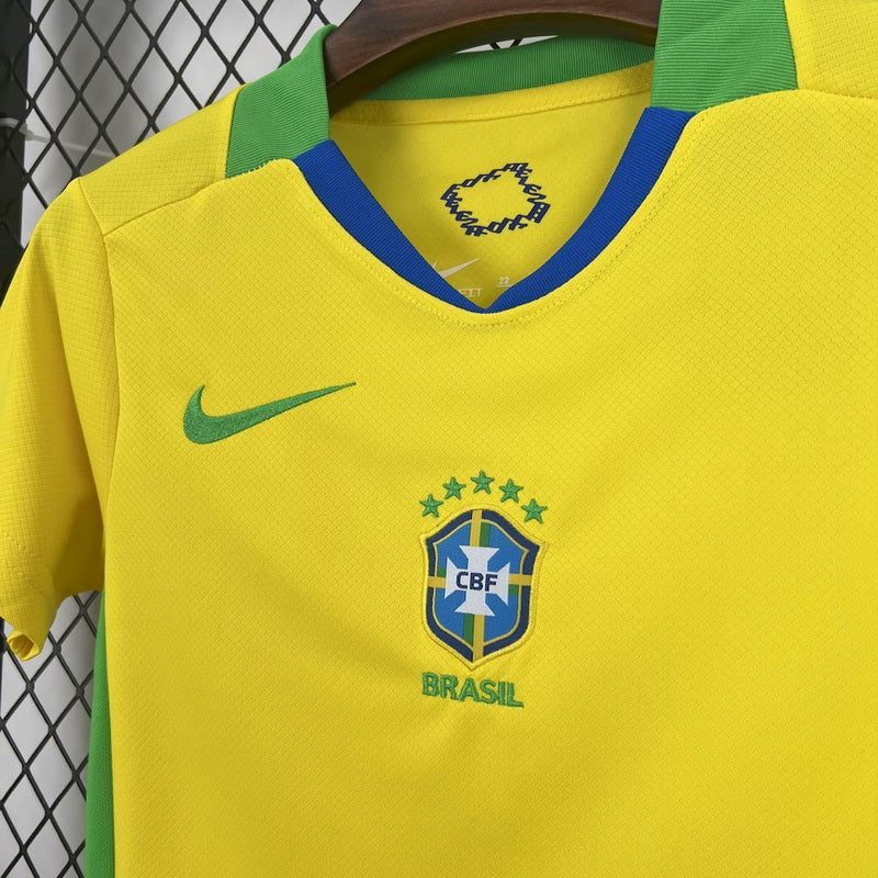 Brazil 2025/26 Home Kids Kit 1:1 Thai Quality - Image 7